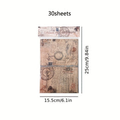 Retro Literary Hand Account Notebook Series - 30 Sheets