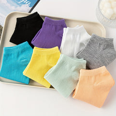 8 Pairs Crew Ankle Socks Comfy & Breathable All-match Socks Women's Stockings