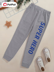 HERO Letter Print Boys Sweatpants Active Jogger Sports Pants