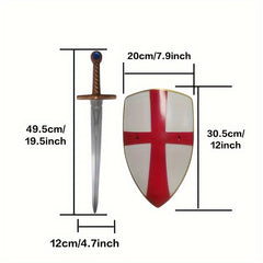 Plastic Sword Shield Medieval Knight Style Role Play Halloween