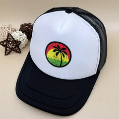 Adjustable Coconut Tree Pattern Baseball Cap for Outdoor Sport
