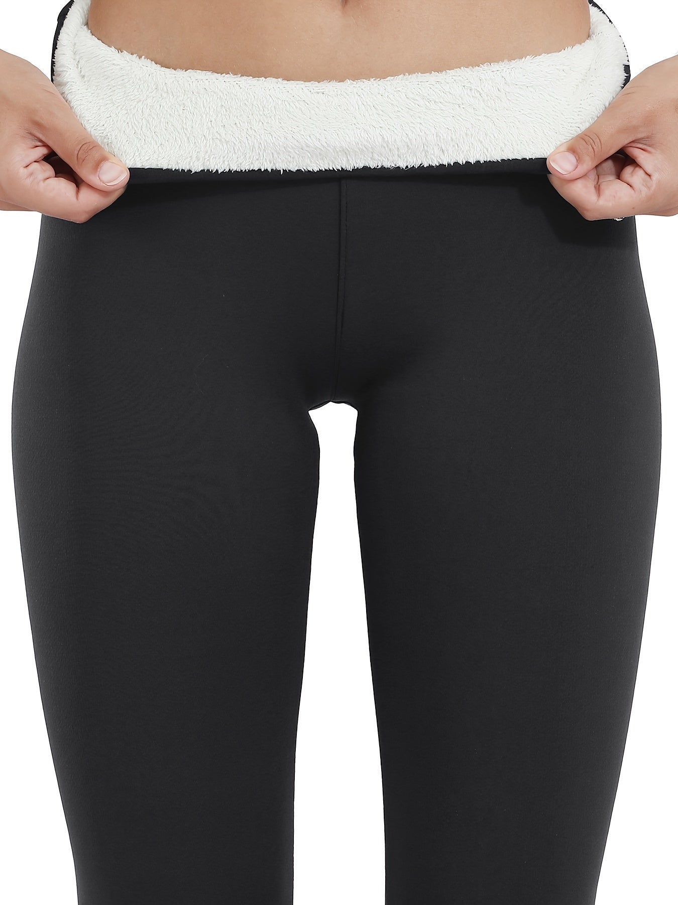 Women's High Waist Fleece Leggings Winter Warmth