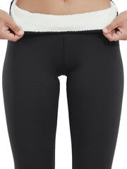 Women's High Waist Fleece Leggings Winter Warmth