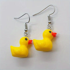 Yellow Duck Earrings - Quirky and fun animal-themed jewelry