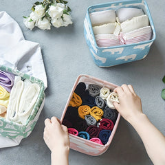 Cotton Linen Waterproof Storage Basket with Handle