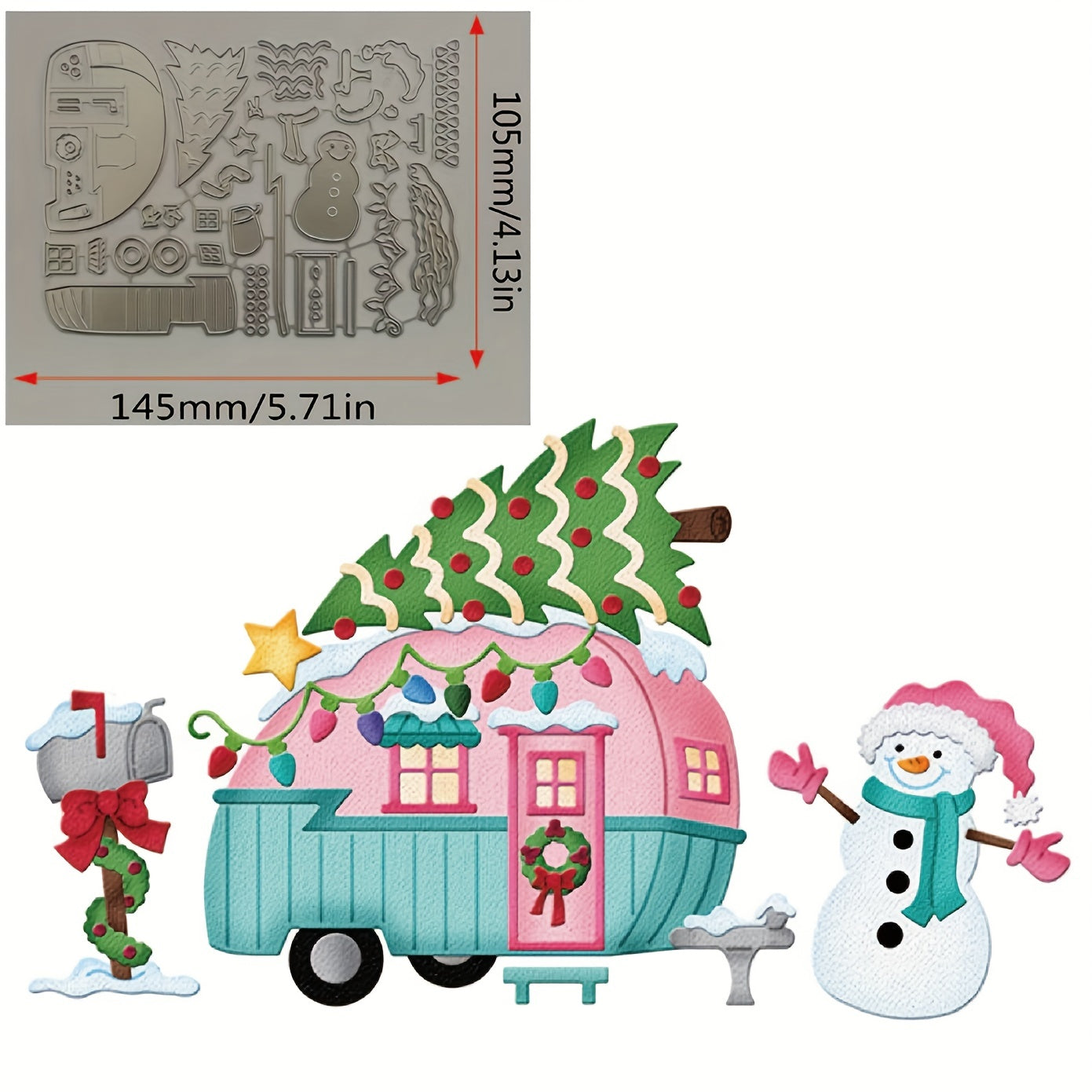 1pc Christmas Fireplace Dog Car Metal Cutting Dies for DIY Cards Scrapbooking