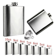 1pc Stainless Steel Hip Flask Alcohol Whiskey Liquor Pocket Flask