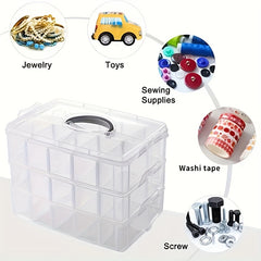 3 Tier Stackable Storage Container Box Bead Organizers for Craft Storage