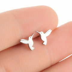 Men's Style Small Bird Earrings - 2pcs Pair Forest Earrings