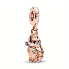 Rose Balloon Fox Tortoise Charm Bead Pendant for DIY Bracelet