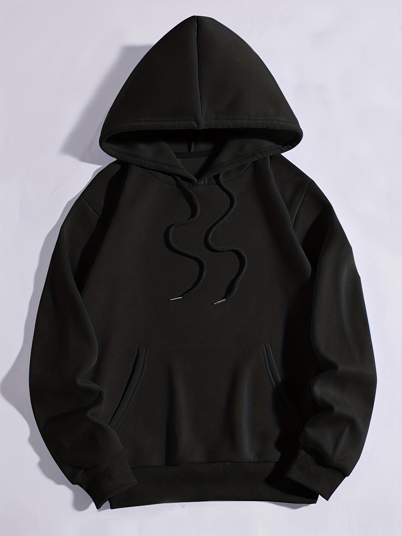 Kangaroo Pocket Hoodie Long Sleeve Drawstring Hoodies Women's Clothing