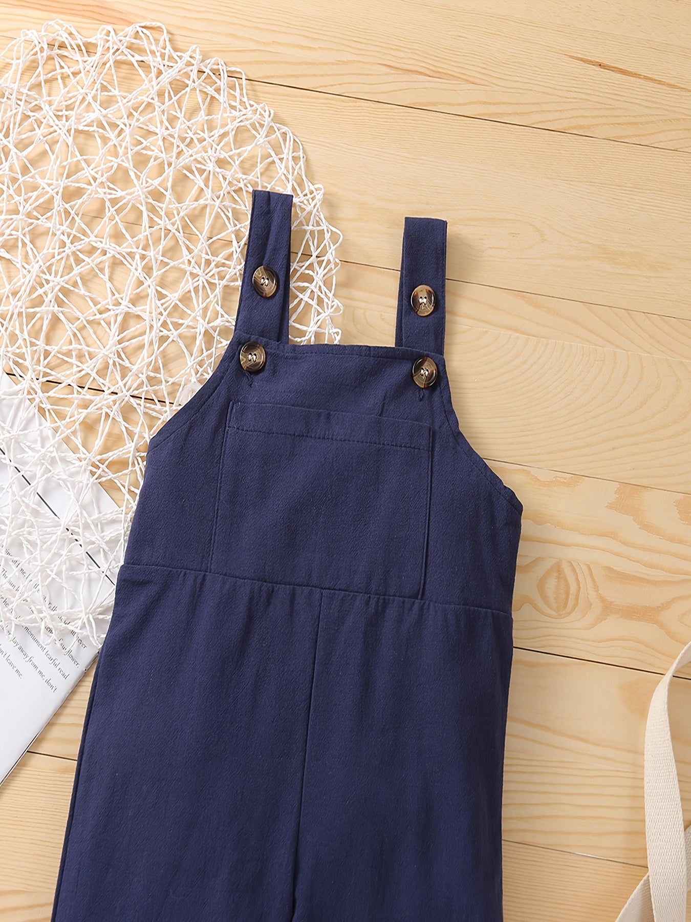 Girls Casual Vintage Bib Pants for Summer