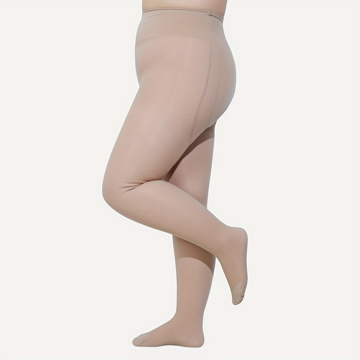  Two Tone Plush Lined Fishnet Pantyhose
