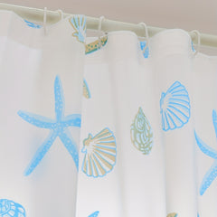 Starfish Shell Pattern Shower Curtain 70x86in