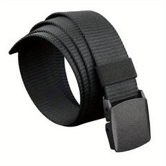 Men's Tactical Canvas Belt w/ Automatic Buckle for Outdoor