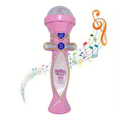 Kids Handheld Microphone with Colorful Lights - Gift for Girls