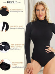Seamless Shaping Bodysuit Long Sleeve Tummy Control Slimming Body Shaper
