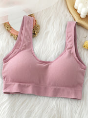Women's Ribbed Tank Top Sports Bra