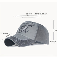 Men's Distressed Embroidery Denim Baseball Cap