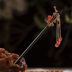 Chinese Style Wooden Hair Stick Retro Ponytail Holder Hair Accessories For Women