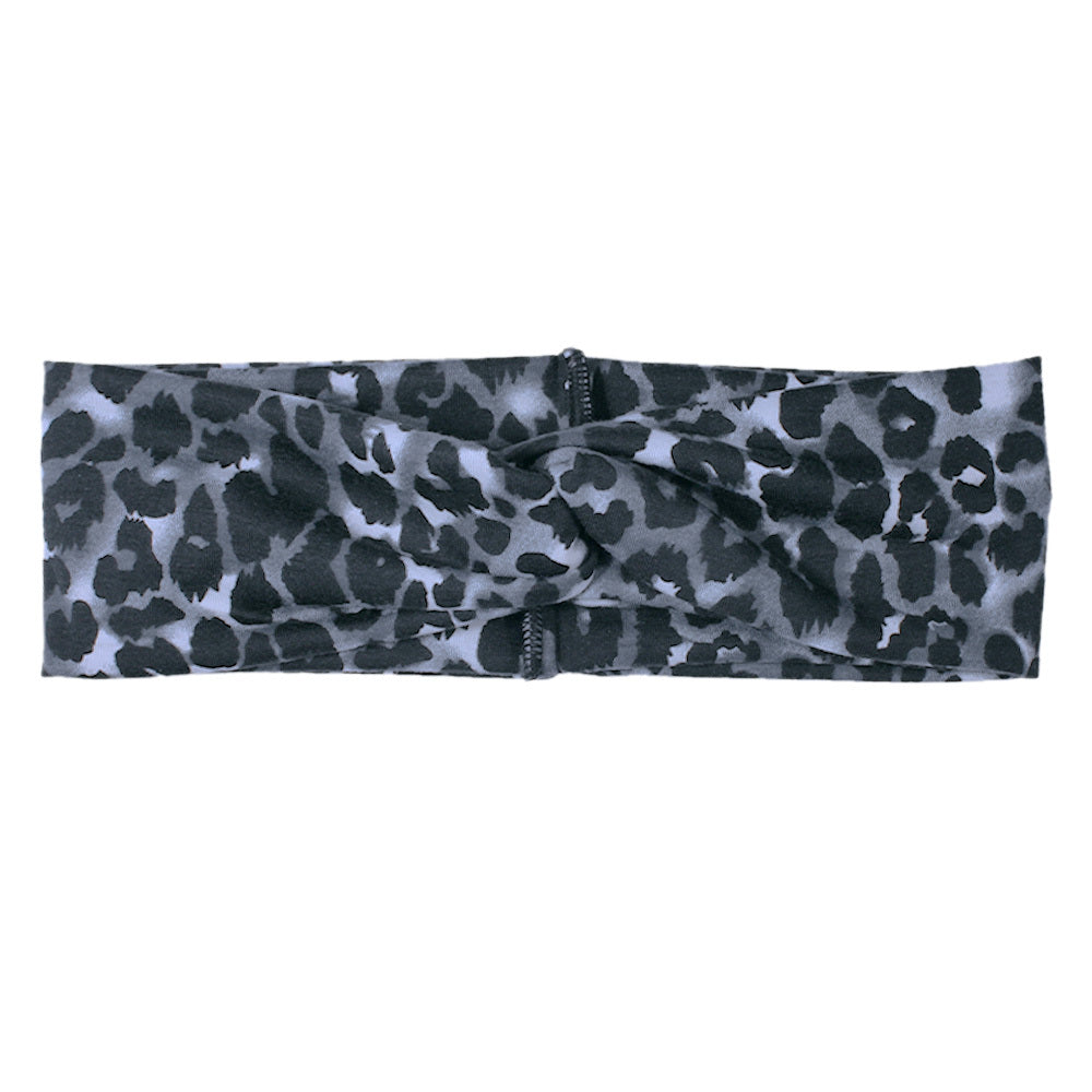 Leopard Print Knot Boho Headbands For Women Wide Sweatbands Hair Accessories