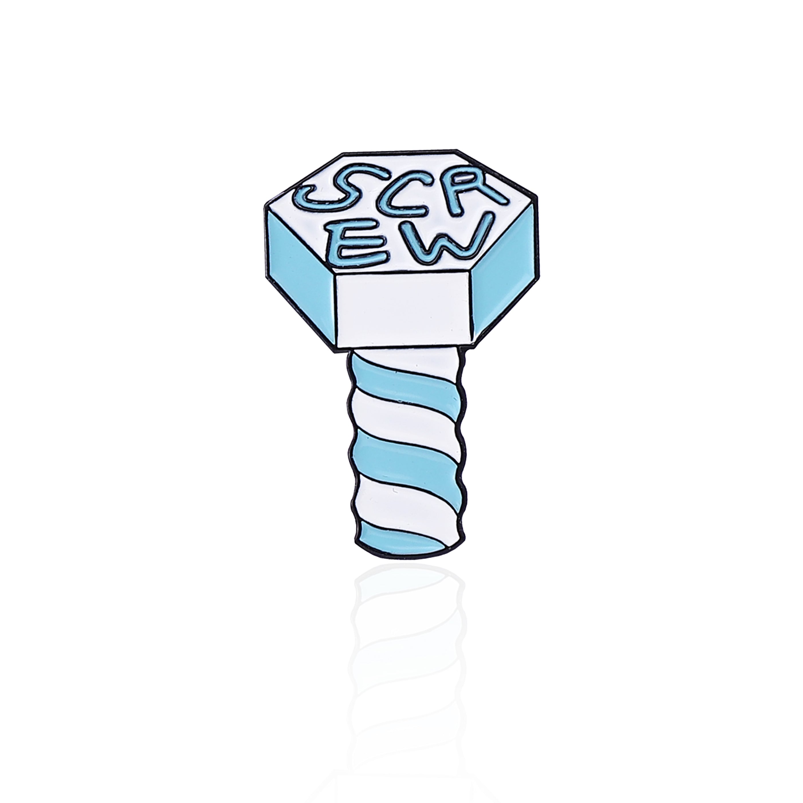 Cartoon Wrench Screws Bolt Tool Model Brooch