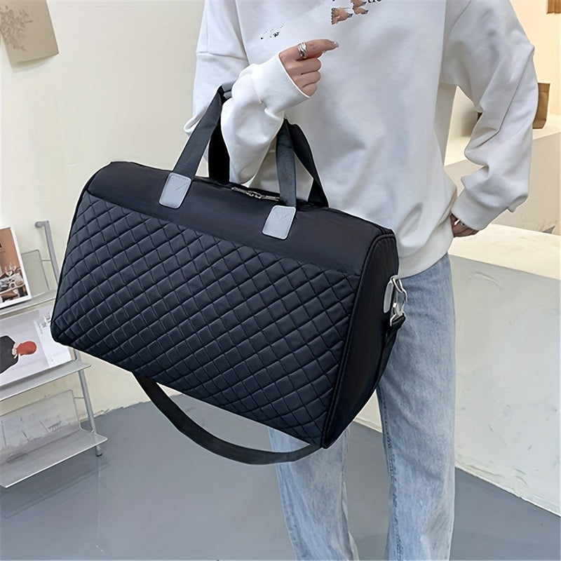 Quilted Zipper Bag Large Capacity Luggage Weekend HandBag