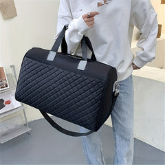 Quilted Zipper Bag Large Capacity Luggage Weekend HandBag