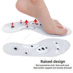 Acupressure Magnetic Massage Insoles Men Women Silicone Foot Massager Shoe Pad