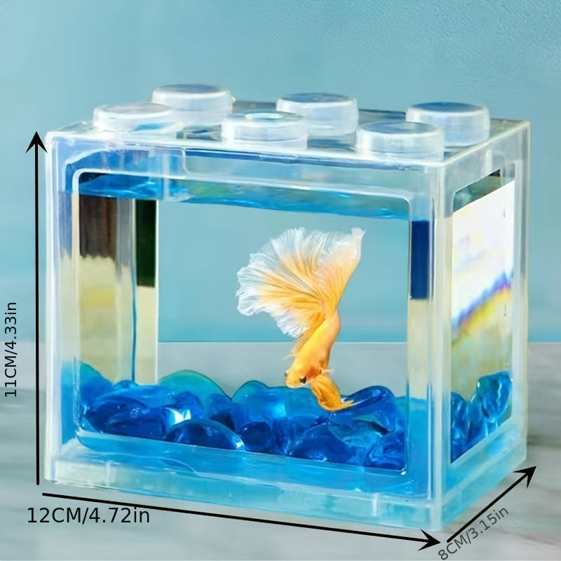 Permeable Betta Fish Tank, Transparent, Small, HD, Ecol
