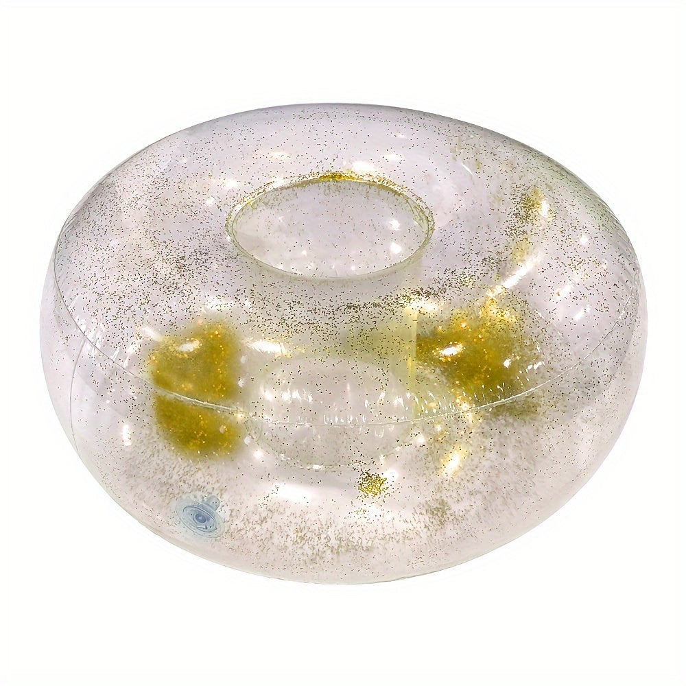 Yellow Transparent Inflatable Lazy Sofa Sequin Lounger