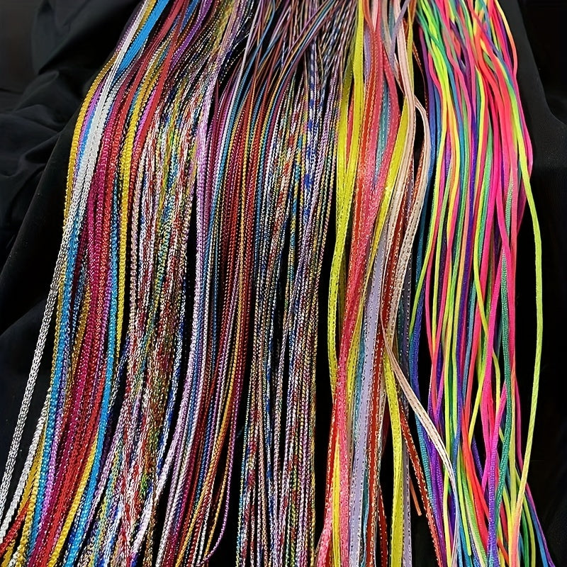Y2K Luminous Hair Rope Rainbow Hair String