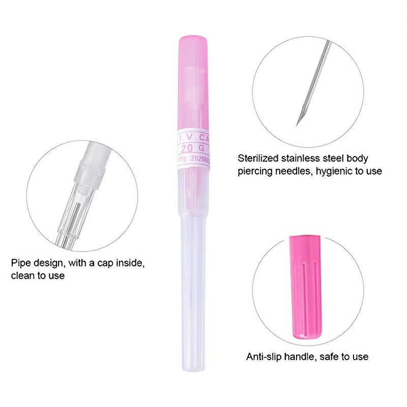 1pc Sterile Piercing Needle Nose Septum Lips Eyebrow Tongue Nipple