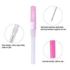 1pc Sterile Piercing Needle Nose Septum Lips Eyebrow Tongue Nipple