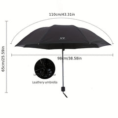 Bone Vinyl Umbrella Sun Protection Automatic Folding Umbrella Sun Shade