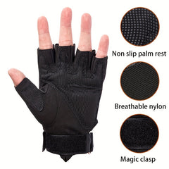 Half Finger Tactical Gloves Outdoor Men's Military Gloves Hiking Motorcycle