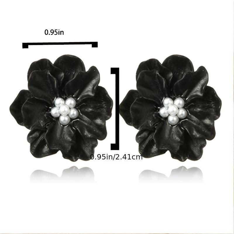 Camellia Flower Stud Earrings Women's Jewelry 1Pair