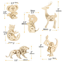 Adult 3D Wooden Animal Puzzles - Educational STEM Craft