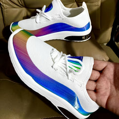 Women's Colorblock Sneakers Low Top Lace Up Walking Shoes
