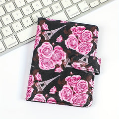 Floral Pattern PU Leather Passport Holder Functional Case