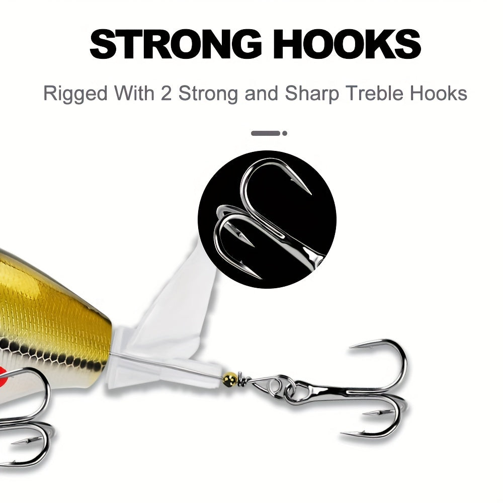 5pcs Whopper Popper Topwater Fishing Lure Hard Soft Rota Bait Plopper