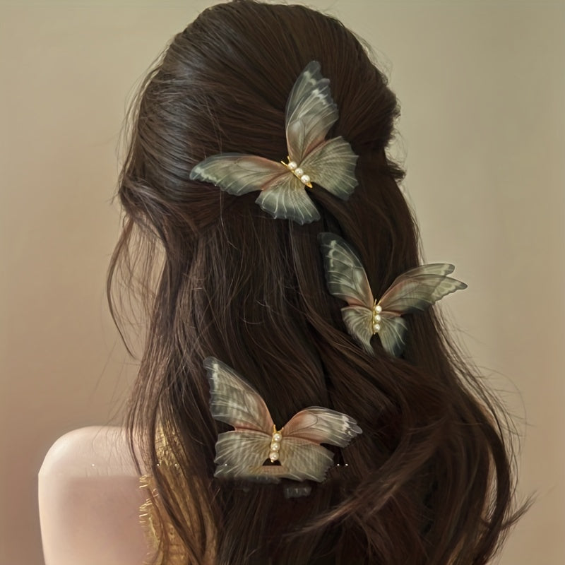 2PCS Butterfly Hair Clip Vintage Bohemian Style Hair Accessories