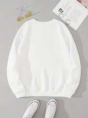 Graphic Print Pullover Sweatshirt for Women