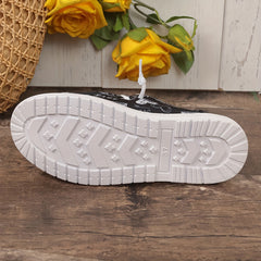 Heart & Letter Pattern Skate Shoes for Women