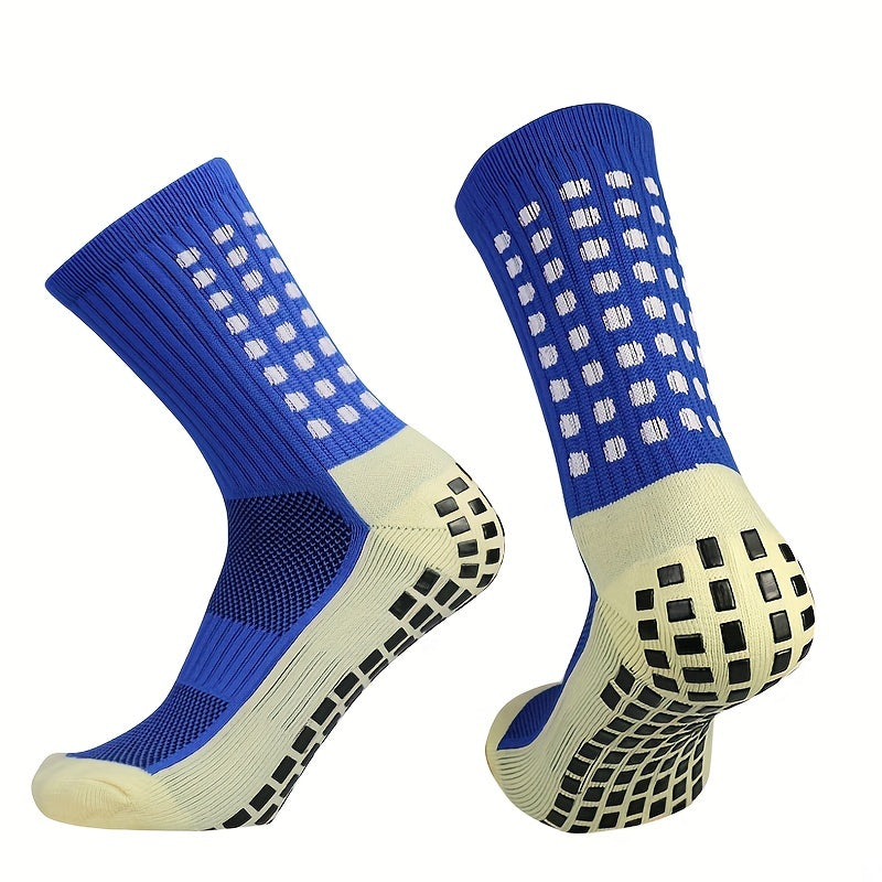 Men's Short Crew Socks Anti Slip Sweat Shock Absorbing Athletic Socks Sports