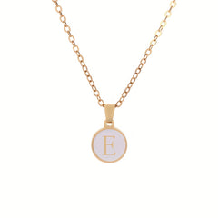 Golden Initial Letter Necklace Valentines Gift Men Jewelry