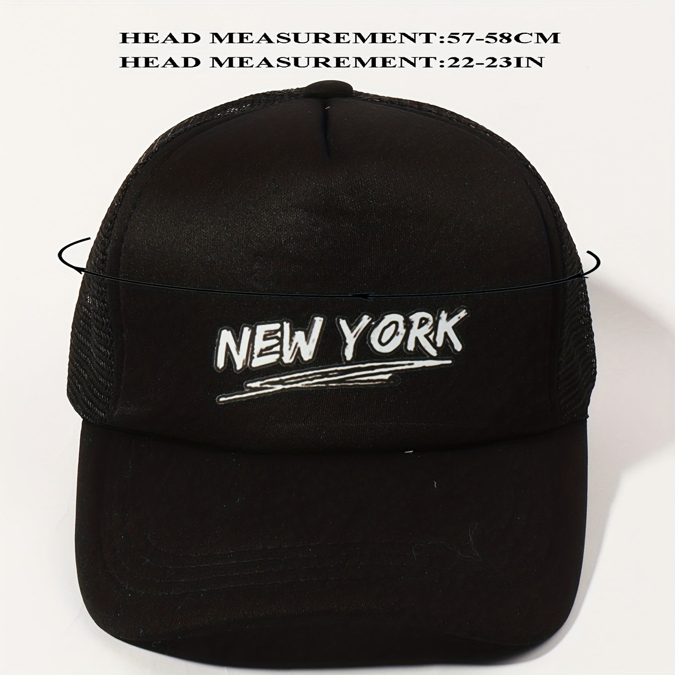 YORK Printed Trucker Hat Baseball Cap Adjustable Mesh Sunshade Dad Hat