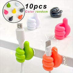 10pcs Car Home Random Thumb Cable Organizer Hook Hub