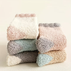 5 Pairs Winter Coral Velvet Mid calf Socks For Men And Women