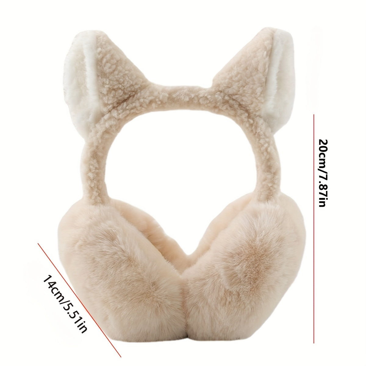 Cat Ear Plush Earmuffs Women's Winter Foldable
